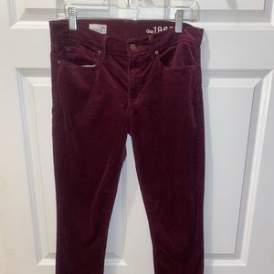 Gap, Mid rise, skinny, corduroy leggings.
